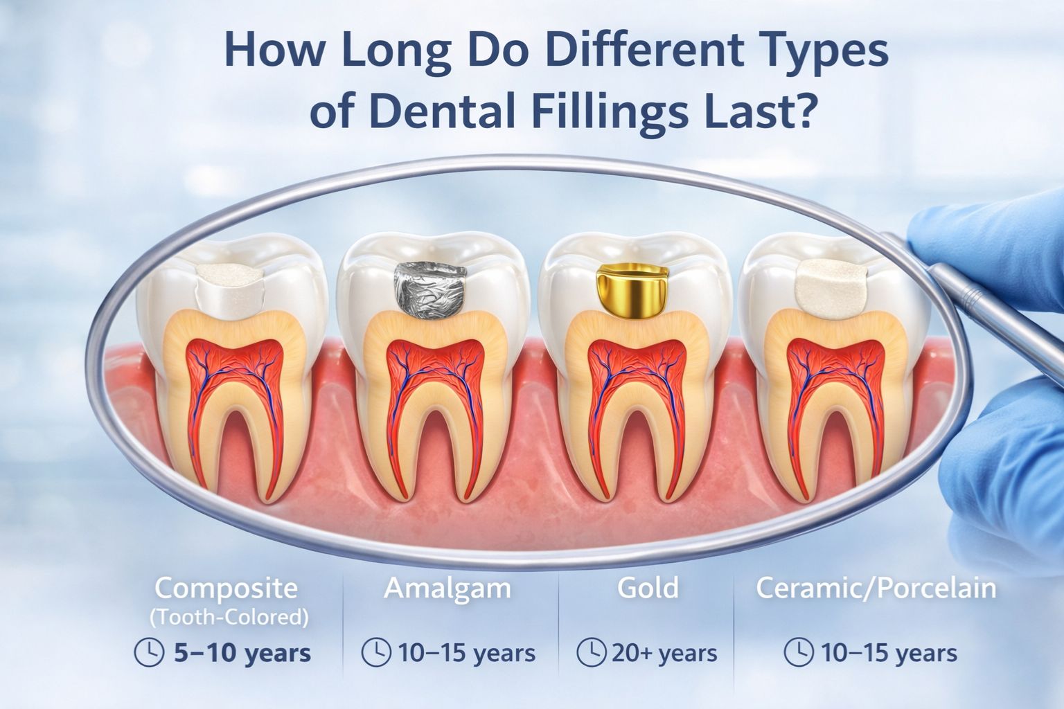 how long do different types of dental fillings last