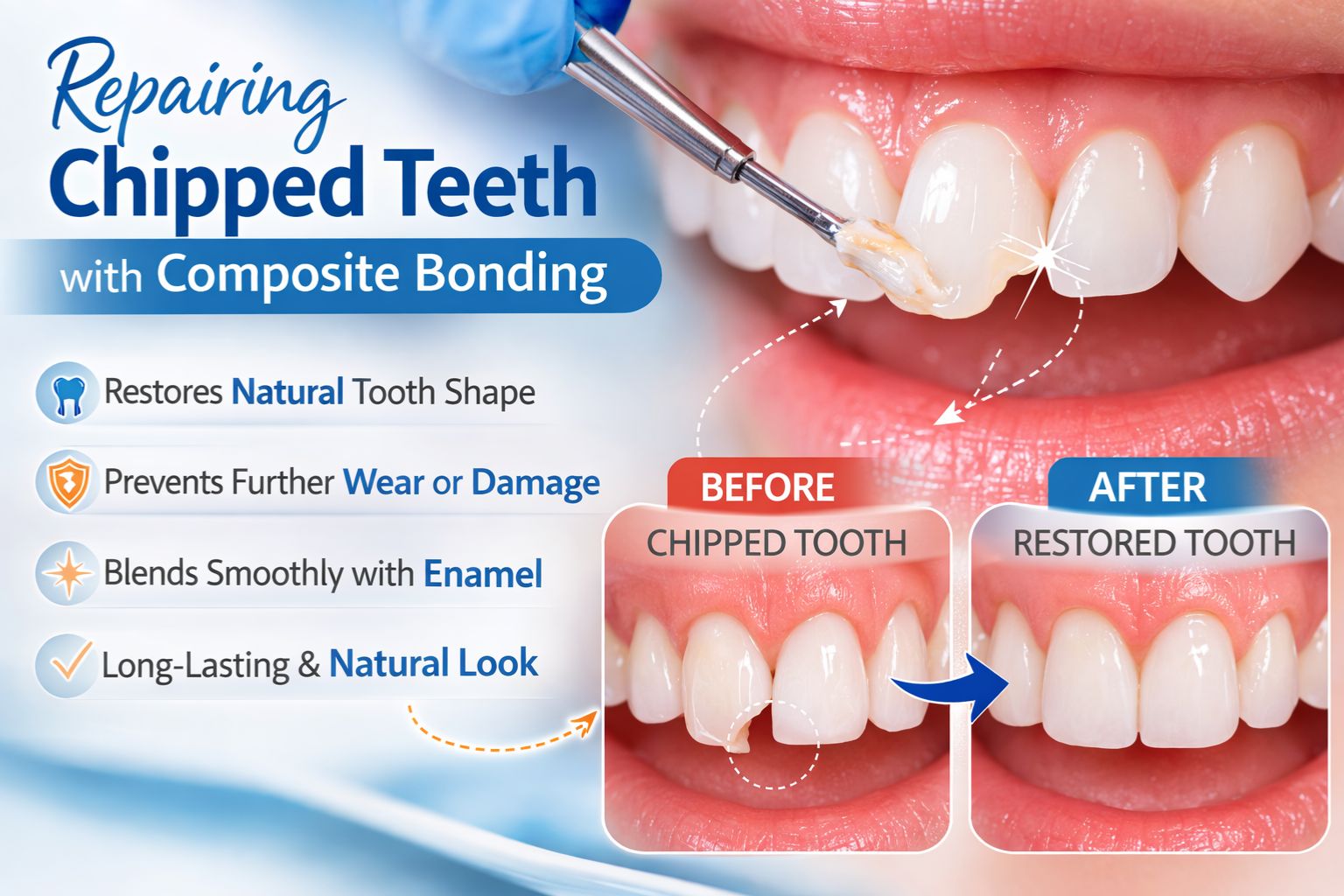 repairing chipped teeth