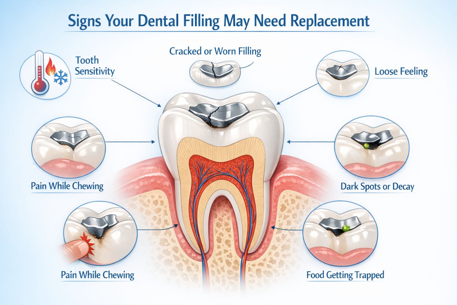 signs your dental filling may need replacement.