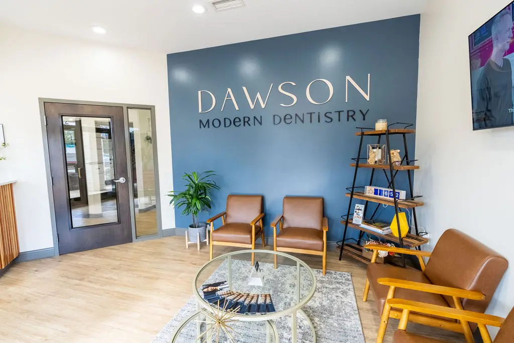 reception area at dawson modern dentistry in matthews