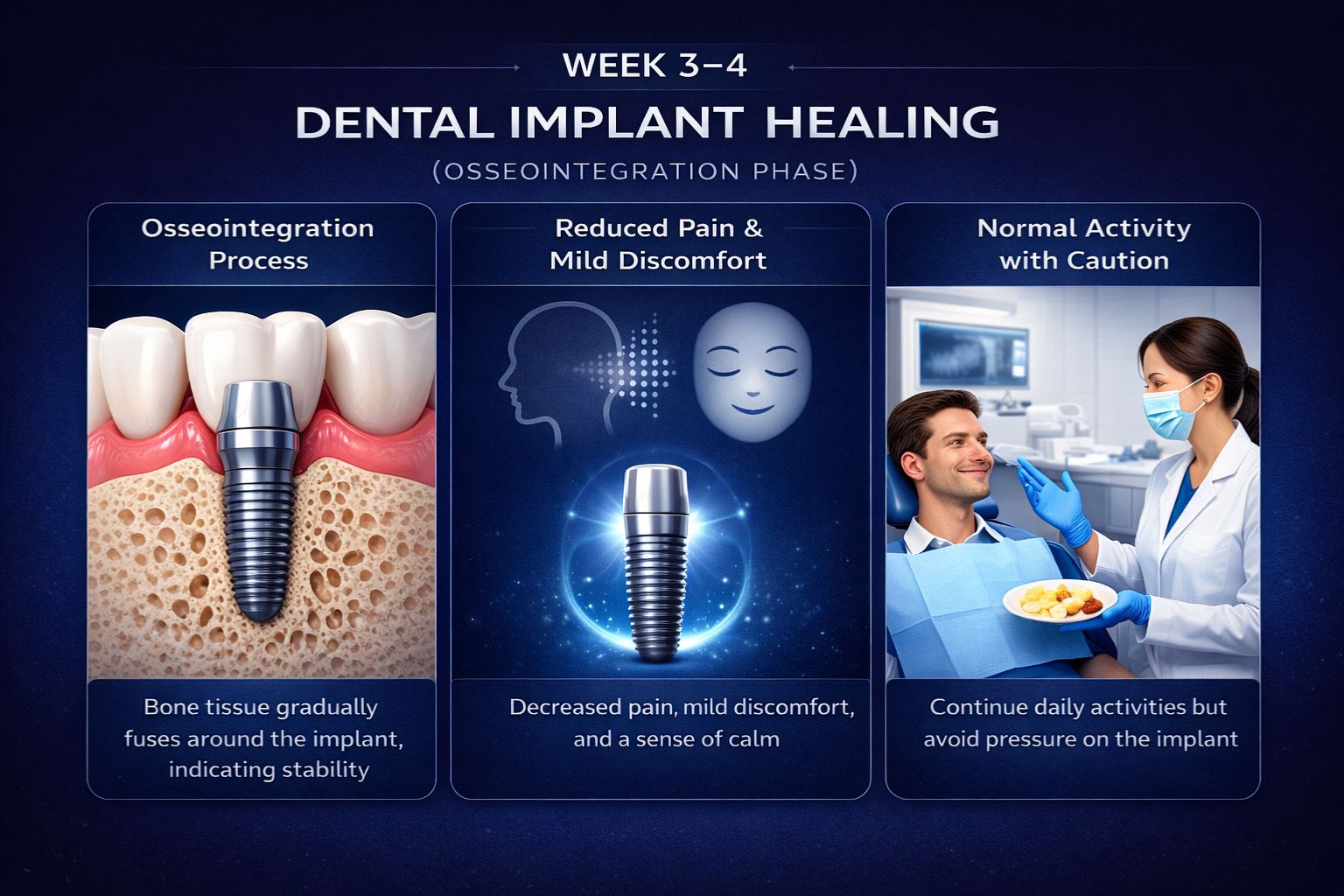 week 3-4 dental implant healing