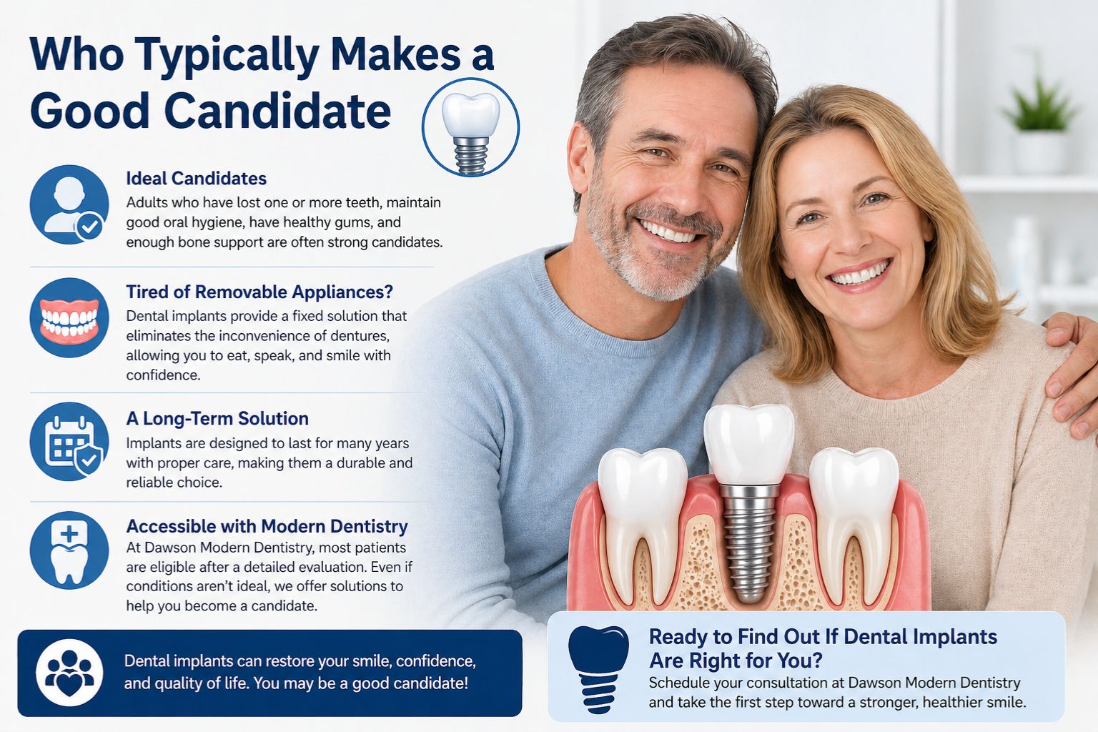 who makes a good candidate for implants